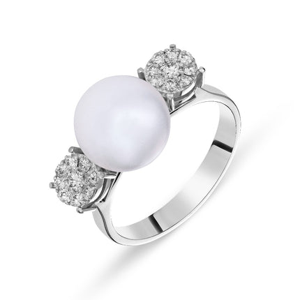 RING WHITE GOLD 750 & PEARLS