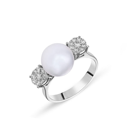 RING WHITE GOLD 750 & PEARLS - 82295