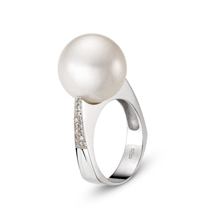 RING WHITE GOLD 750 & PEARLS - 82309