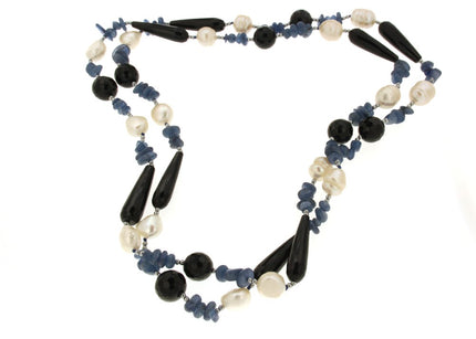 NECKLACE WITH PEARLS & SEMIPRECIOUS STONES - 82352