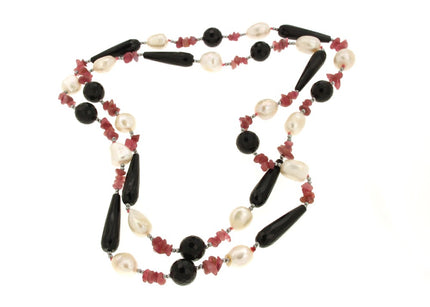 NECKLACE NO METAL & PEARLS - 82353