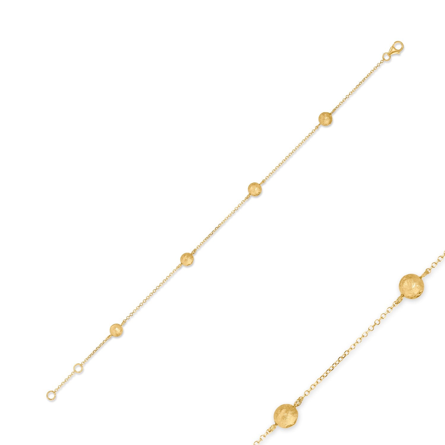 BRACELET GOLD 14K NO OR SYNTHETIC STONES