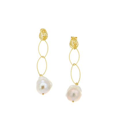 EARRINGS  GOLD 750 & PEARLS - 82642