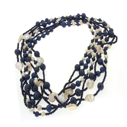 NECKLACE WITH PEARLS & SEMIPRECIOUS STONES - 82749
