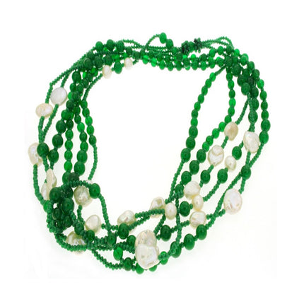 NECKLACE WITH PEARLS & SEMIPRECIOUS STONES - 82750