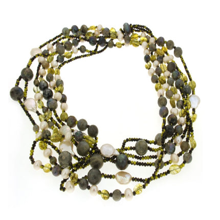 NECKLACE WITH PEARLS & SEMIPRECIOUS STONES - 82751