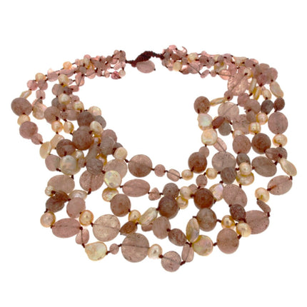 NECKLACE WITH PEARLS & SEMIPRECIOUS STONES - 82754