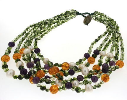 NECKLACE WITH PEARLS & SEMIPRECIOUS STONES  - 82756