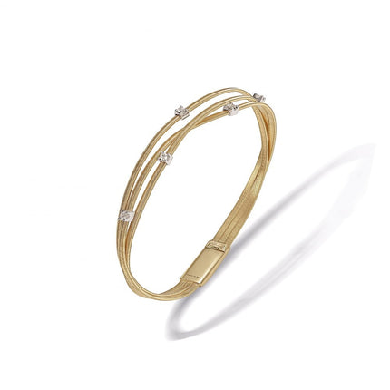BRACELET YELLOW & WHITE GOLD 750 & PRECIOUS STONES - 82837