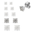 EARRINGS WHITE GOLD 750 & PRECIOUS STONES - 82891 - Availability: Up to 1 month