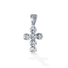 CROSS WHITE GOLD 750 & PRECIOUS STONES - 8313