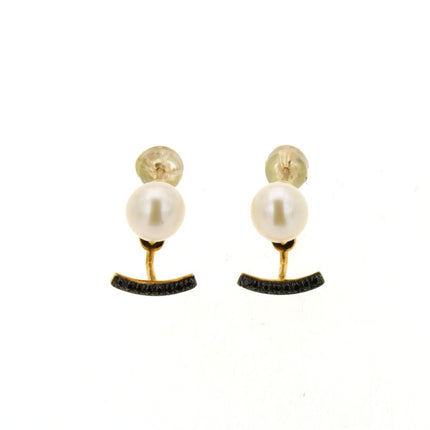 EARRINGS  GOLD 585 & PEARLS & C.Z.