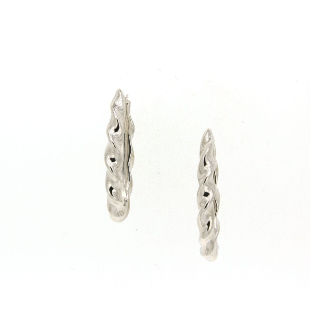 EARRINGS WHITE GOLD 585   - 83438