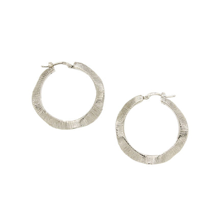 HOOP EARRINGS WHITE GOLD 585 - 83441