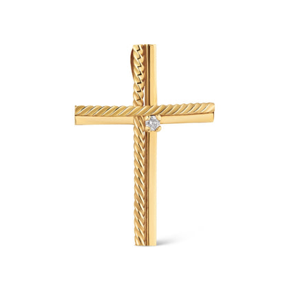 CROSS  GOLD 750 & PRECIOUS STONES - 84038