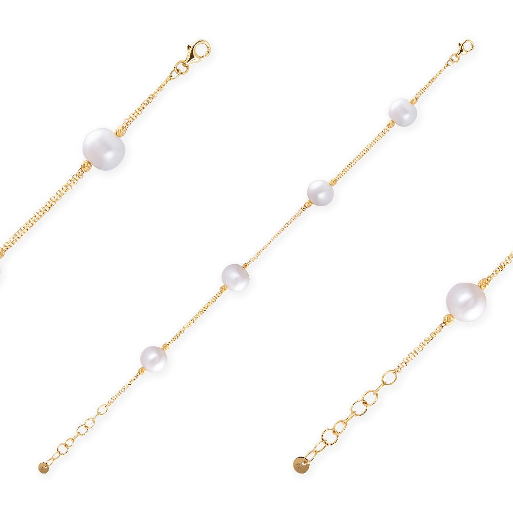 BRACELET  GOLD 750 & PEARLS