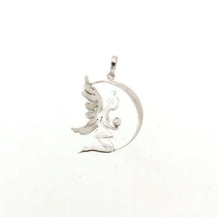 PENDANT WHITE GOLD 585 & PRECIOUS STONES - 84243