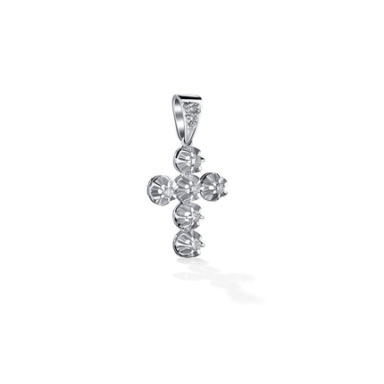 CROSS WHITE GOLD 750 & PRECIOUS STONES