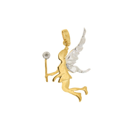 PENDANT YELLOW & WHITE GOLD 585 & PRECIOUS STONES - 84586