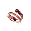 RING PINK GOLD 750 & SEMIPRECIOUS STONES