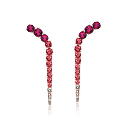 EARRINGS PINK GOLD 750 & PRECIOUS STONES - 84770