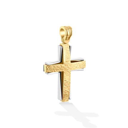 CROSS YELLOW & WHITE GOLD 585 - 84776