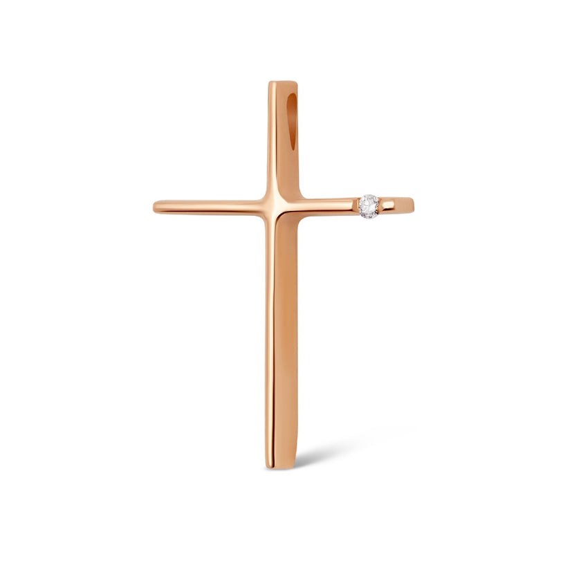 CROSS PINK GOLD 750 & PRECIOUS STONES - 84869