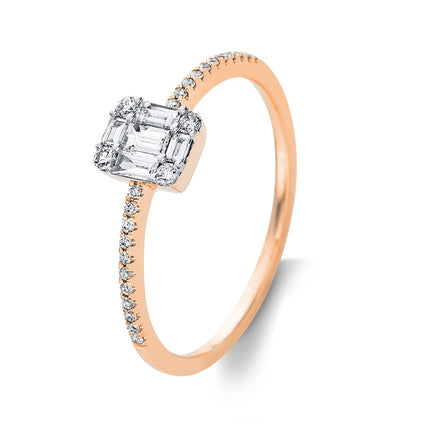 RING PINK GOLD 750 & PRECIOUS STONES - 85203