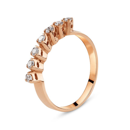 RING PINK GOLD 750 & PRECIOUS STONES