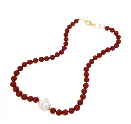 NECKLACE  SILVER 925 WITH PEARL & SEMIPRECIOUS STONES - 85613