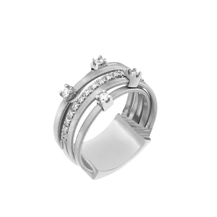 RING WHITE GOLD 750 & PRECIOUS STONES - 85642