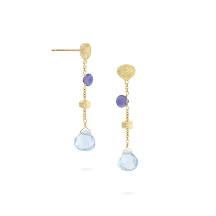 EARRINGS  GOLD 750 & SEMIPRECIOUS STONES - 85661