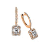 EARRINGS PINK GOLD 750 & PRECIOUS STONES  - 85779