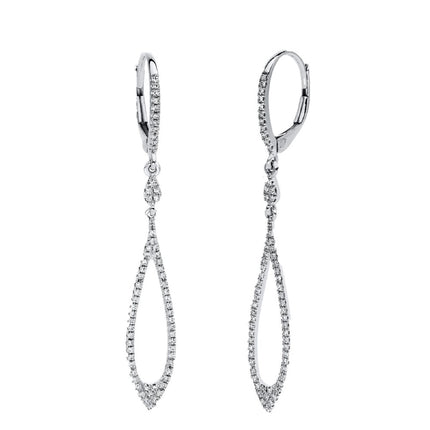 EARRINGS WHITE GOLD 585 & PRECIOUS STONES - 85785