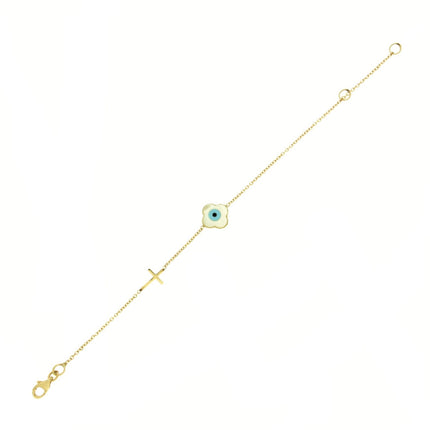BRACELET  GOLD 585 & SEMIPRECIOUS STONES - 86043