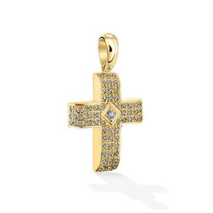 CROSS  GOLD 750 & PRECIOUS STONES  - 8609