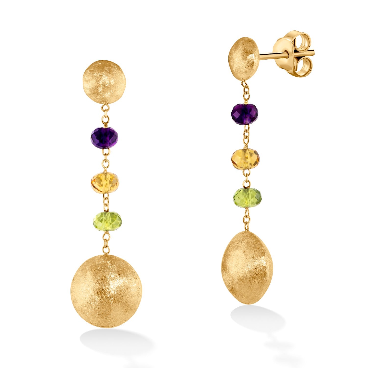 EARRINGS  GOLD 585 & SEMIPRECIOUS STONES