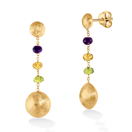 EARRINGS  GOLD 585 & SEMIPRECIOUS STONES - 86143