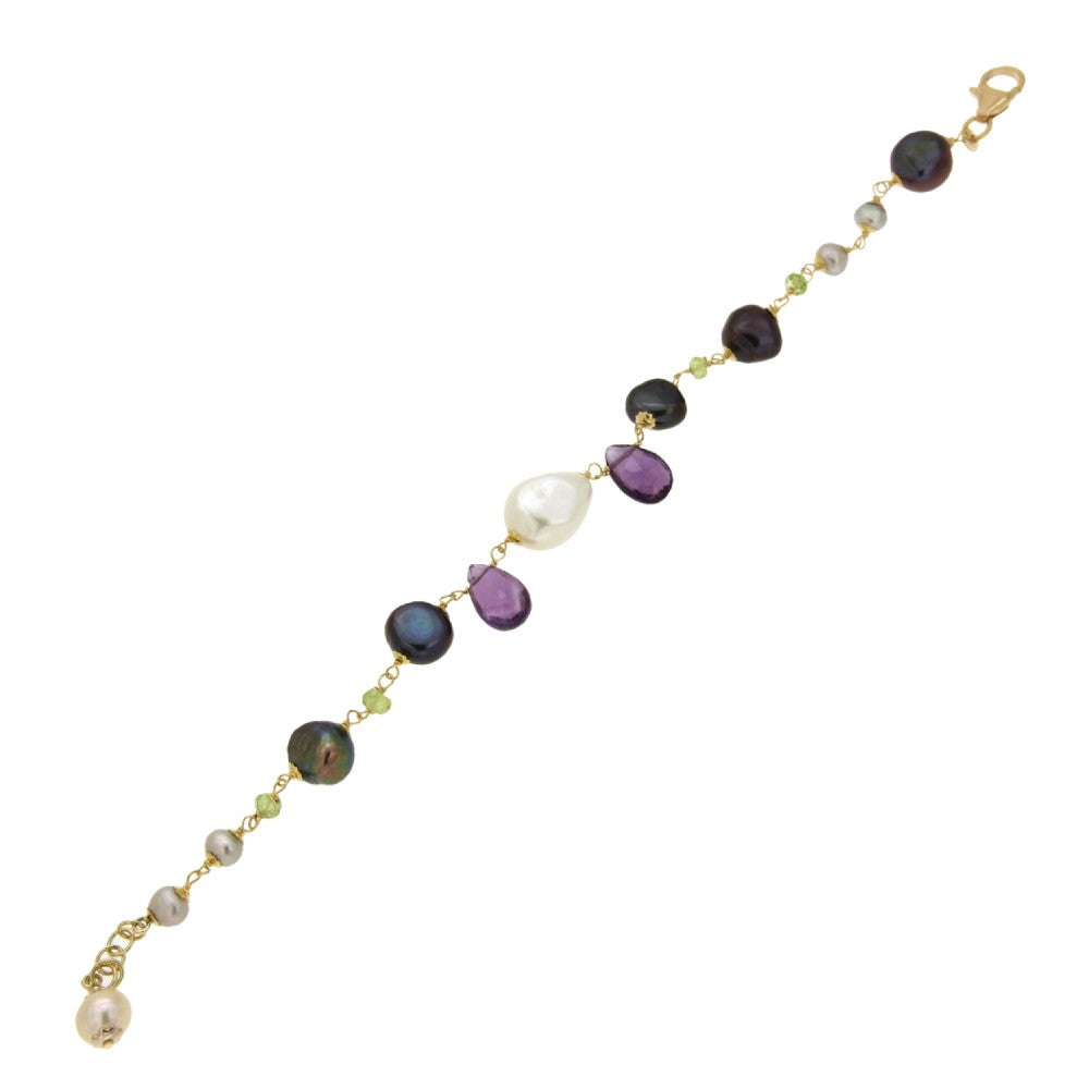 BRACELET  GOLD 750 & PRECIOUS STONES