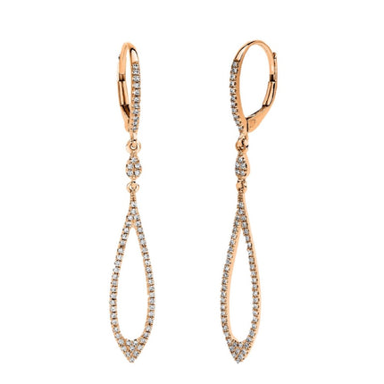 EARRINGS PINK GOLD 750 & PRECIOUS STONES - 86724
