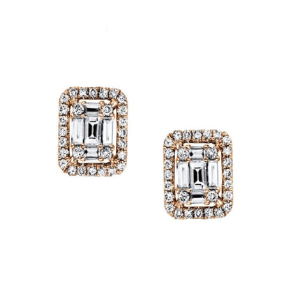 EARRINGS PINK GOLD 750 & PRECIOUS STONES - 86732
