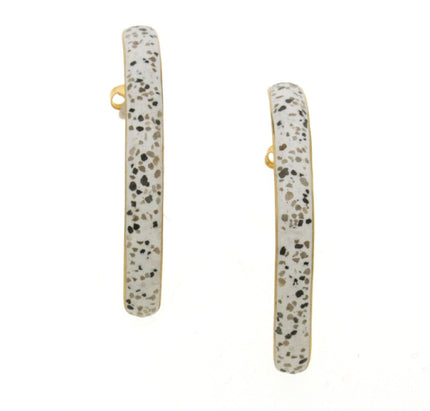 EARRINGS YELLOW SILVER 925 - 86739