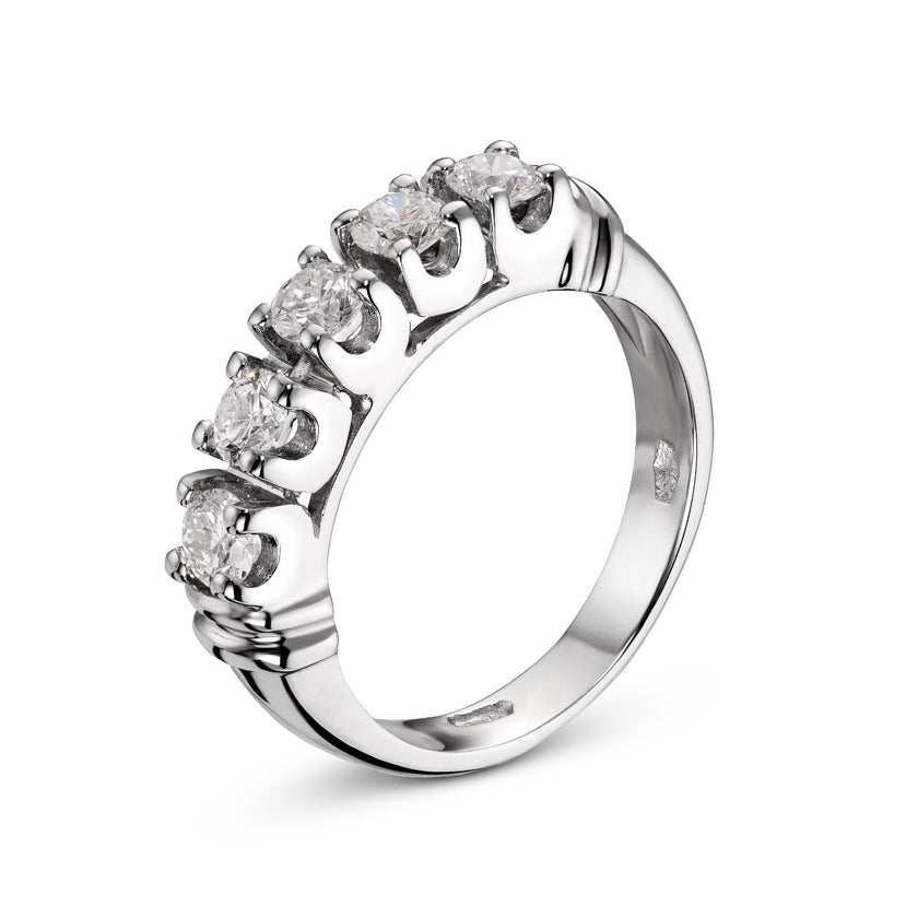 RING WHITE GOLD 750 & PRECIOUS STONES - 8700 - Availability: Up to 1 month