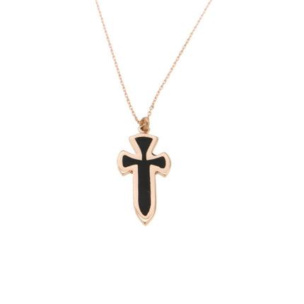 NECKLACE PINK GOLD 585 & ENAMEL - 87016