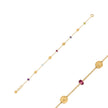 BRACELET GOLD 14K SEMIPRECIOUS STONES