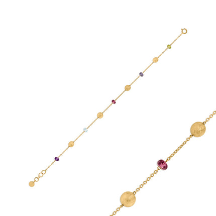 BRACELET GOLD 14K SEMIPRECIOUS STONES