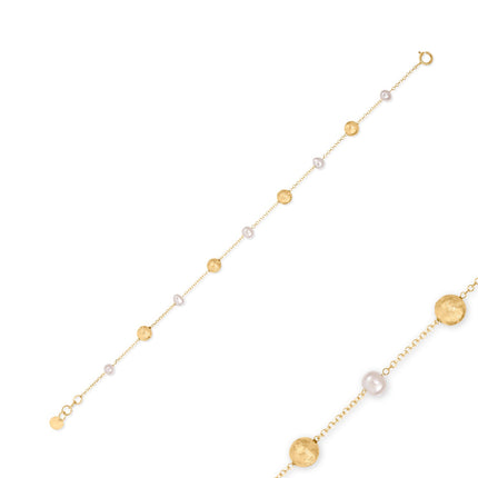 BRACELET GOLD 14 K PRECIOUS STONES