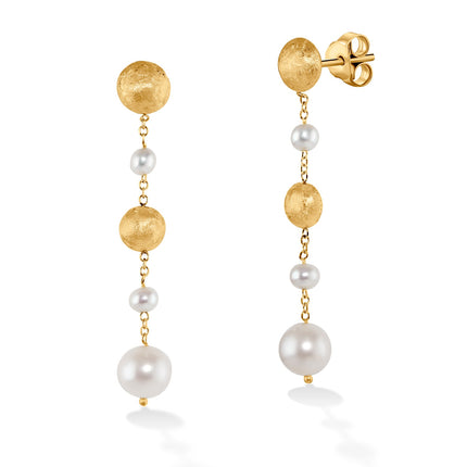 EARRINGS  GOLD 585 & PEARLS - 87260