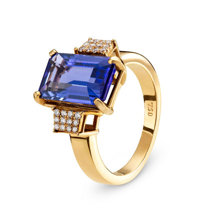 RING PINK GOLD 750 & PRECIOUS STONES - 87291