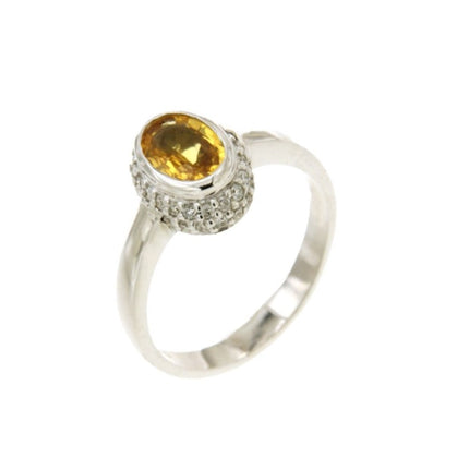 RING WHITE GOLD 750 & PRECIOUS STONES - 87305